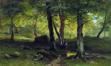  Leda Arte - en la arboleda 1865 paisaje clásico Ivan Ivanovich árboles